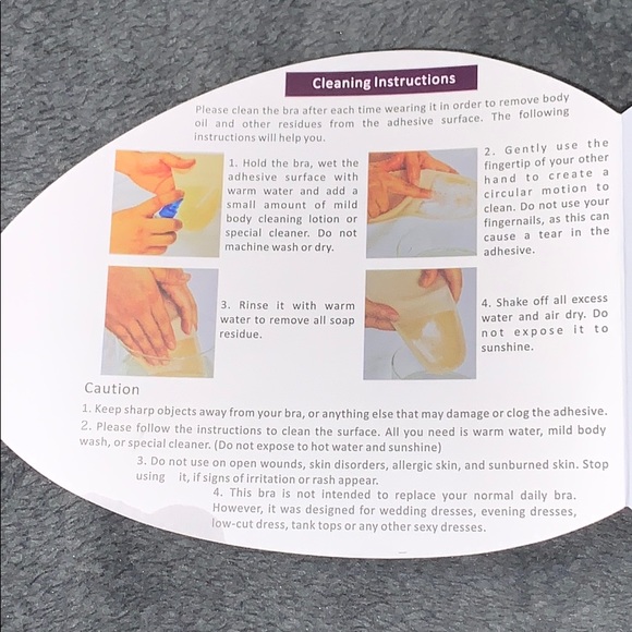 High-grade invisible sticky bra w/cute pink case - Picture 9 of 14